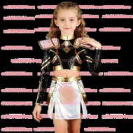 ชุดคอสเพลย์เด็กคริสต์มาส Kpop Demon Hunters Rumi Mira ชุดการแสดงบนเวทีสำหรับเด็กผู้หญิง ชุดเล่นบทบาท