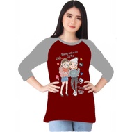 Women's Raglan T-Shirt Women's Raglan T-Shirt 2 DTFGirl / 3 Sleeve Raglan T-Shirt/4, / Model T-Shirt