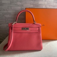 現貨 98新🍊 Hermès Kelly 28 8W Rose Azalee 粉紅色
