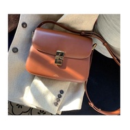French Niche apc Bag apc grace Metal Buckle Cowhide Flip box Tofu Bag Shoulder Diagonal Small Square