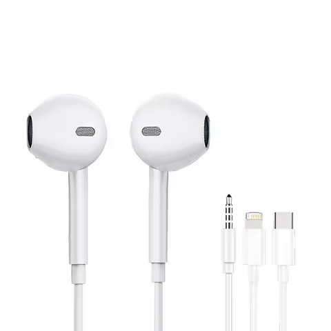 Original Wired Earphones For iPhone 16/15/14/13/12/11 Pro Max 7/8Plus XR/XS/X iPad In-Ear Earbuds Li