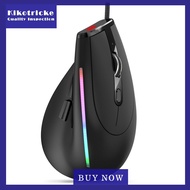 ZELOTES เกมแสงเม้าส์ RGB สาย T-50ตามหลักสรีรศาสตร์ Mouse Gaming RGB แนวตั้ง12800 DPI สำหรับคอมพิวเตอ