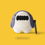 Raimondo Casing Pelindung Headset Bluetooth Nirkabel Penutup Cangkang Lucu Silikon Hiu Kartun Untuk 
