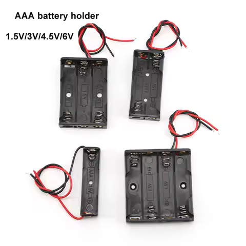 1X 2X 3X 4X AAA 1.5v 3v 4.5v 6v Battery Holder Storage Box Batteries 1 2 3 4 Slot AAA Power Bank Cas