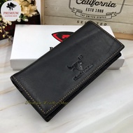 Rush Rider Full Cowhide Leather Long Wallet Men Cow Leather Long Purse