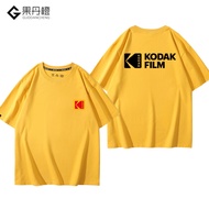 เสื้อยืดคอตตอน Kodak รุ่นใหม่สำหรับผู้ชาย ทรงหลวม สไตล์ลำลอง ใส่สบาย ระบายอากาศได้ดี แขนสั้น ปกโปโล