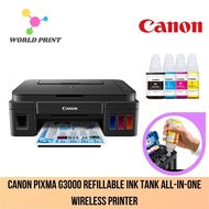 CANON PIXMA G3000 Refillable Ink Tank All-In-One Wireless Printer