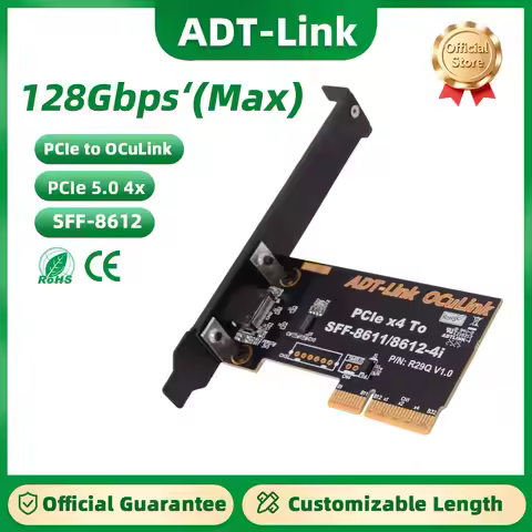 ADT-Link Laptop To External Video Graphics Card PCIe 5.0 x4 to OCuLink SFF-8612 Adapter Card M.2 OCu