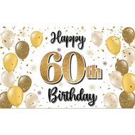 5x4ft Happy 60th Birthday Photography Background Cheers to Sixty Years Old Birthday Home Wall Photop