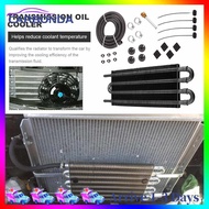 [Big Sales] 4 Rows Aluminium Oil Cooler Transmission Power Steering Cooling Universal Accessory OC1401