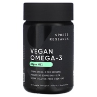 Sports Research Vegan Omega-3 Plant-Based Algae Oil 60 Veggie Softgel
