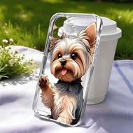 TEMU เคสโทรศัพท์ - ลายลูกสุนัขยอร์กเชียร์ เหมาะสำหรับ Iphone Ari 16 15 14 13 12 11 Pro XS XR XSMAX 7