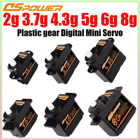 DSPOWER 2g 3.7g 4.3g 5g 6g 8g Mini Digital Servo Motor for F949S K110S Indoor Flight Airplane Helico