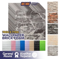 Wallpaper Brick Foam 3D [ Wallpaper Foam 70*77cm ]