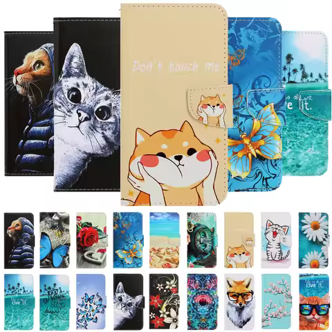 Leather Flip Case For OPPO A3S C1 A5 A12E A7 A5S A12 A11K A9 A5 2020 F11Pro Reno 2F Realme 5 6i Phon