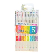 CHOSCH Dual Tip Diamond Gel Pen + Highlighter (8 colors)