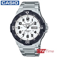 Casio Standard นาฬิกาข้อมือผู้ชาย สายสแตนเลส รุ่น MRW-200HD-7BVDF  (หน้าปัดสีขาว)