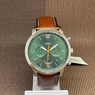 Fossil FS5902 Neutra Chronograph Brown Leather Green Analog Quartz Men's Watch