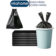 Vilahome Trash Bag, 1Kg Black Trash Bag for Trash Cans from 6 Liters to 15 Liters, 10L Bag with Hand