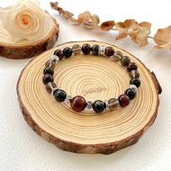 【勇氣信心】水晶手鍊/紅虎眼x金曜石x冰曜石x金運石|無畏勇氣