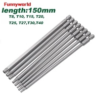 Practical Screwdriver Bit Screwdriver 1/4 In 150 Mm Long 6.35mm Adapter