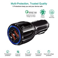 30W Quick Charge 3.0 Dual USB Car Charger 5V6A Turbo Fast Car Charging Mobile Phone Charger For iPho