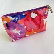 Clinique Cosmetic Pouch Vanity Case Makeup Toiletries Bag - Watercolour Splash Colourful Cotton