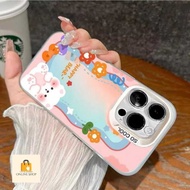 RCI10 RCI11 Premium Hologram Silicone Case Aesthetic tulip Pink Bear FOR REDMI 10C 12C 13C 9 9A 9C A