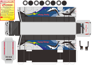 Pola Kertas Papercraft Bus Sugeng Rahayu Lumba-lumba