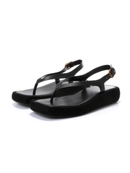 Spain 2025 ZARAˉ Spring New 2023 Womens Shoes Black Platform Platform Leather Flat Sandals Square To