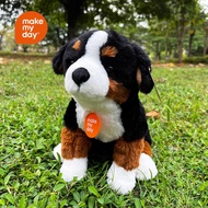 Simulation Dog Plush Toy Cute Bourne Mountain Australian Dog Doll Children Comforting Doll Doberman 