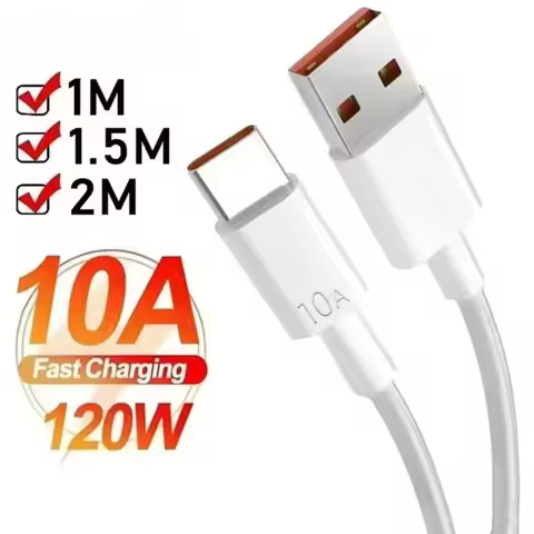 Universal 120W USB Type C Cable 10A Super Fast Charging Data Cord For Xiaomi Smasung S26 S25 Huawei 