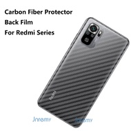 Carbon Fiber Back Film For Xiaomi Redmi Note 10 9 Pro Max Mi Poco X3 NFC F2 Pro 9S 9T 8 8T Screen Protector