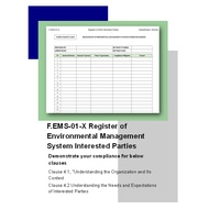 ISO14001_FORM: Register of Interested Parties, Needs & Expectations