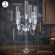 Decoration Acrylic Live 6 Arm Birthday Wedding Cross-Border Transparent Banquet Hall Candlestick Des