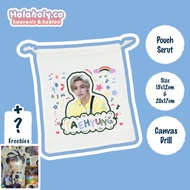 BTS Canvas Drawstring Pouch Gemes KPOP Freebies Fankit ARMY for Korean Gifts [READY][COD]