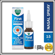 VICKS First Defence NASAL Spray like Betadine NASAL Spray Cold Defense kills Viruses and bacteria fast soothing relief anti bacterial Kids Adult Protection from Sickness Cold Flu Cough Throat first aid Medicine VICKS NASAL SPRAY 15ml Best Selling ON HAND