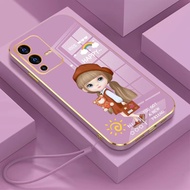 case Vivo Y27 4G Y36 4G Y35+ Y100 5G V17 Pro Z1 Pro Straight edge 90 ° creative girl anti-fall mobile phone case