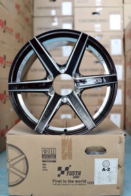 (4วง) ล้อแม็กลาย ใบพัด A-2 ขอบ18 กว้าง 9.0 นิ้ว 6รู139.7 ออฟ25 B+UP+M BK YUSTA
