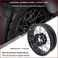 Suitable for BMW R1250GS/R1200GS/ADV Water Bird Vacuum Tire Spokes Black Wheel Steel Rim Outer Rim