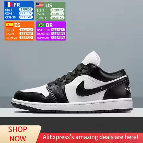 Nike Air Jordan 1 Low Unisex Basketball Shoes, Classic Cushioned Comfort Lightweight Support for Spo