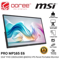 MSI 15.6" PRO MP165 E6 FHD (1920X1080 @60HZ) IPS PANEL LCD PORTABLE MONITOR (4MS, INPUT: HDMI+ USB-C
