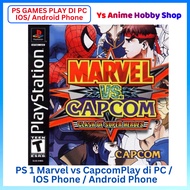【PS1 GAMES PLAY DI PC/ANDROID PHONE】Playstation 1 Marvel vs Capcom Clash of Heroes Ryu Ironman Spide