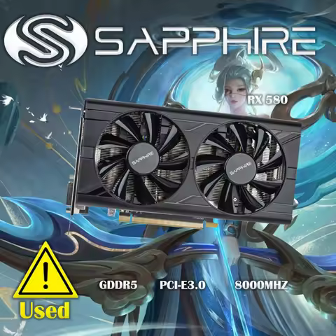 SAPPHIRE RX580 8GB V2 Graphics Cards 256Bit GDDR5 Video Card for AMD RX 500 series RX 580 8G D5 V2 1
