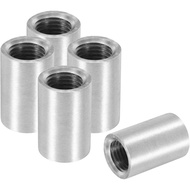 PATIKIL 1/4" NPT Female Weld Coupling, 5 Pack 304 Stainless Steel Threaded Half Coupling Weld On Bun