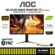 AOC Q27G4KD 26.5-inch QHD 500Hz QD-OLED Gaming Monitor (3Yrs AOC Warranty)