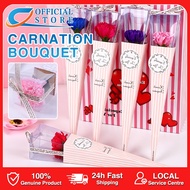 【Next-day delivery】Carnation bouquet gift box Artificial fake flower bouquet Mother's Day gift