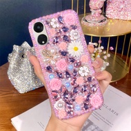  Rhinestone Phone Case Oppo Reno 10 Pro 5G Reno 8T 4G 5G 8 5G 7 Z 8Z 7Z 6 5 4 5G 4G Pro Phone Case Luxury Pearl Rhineston Diamond Bling Glitter Phone Case