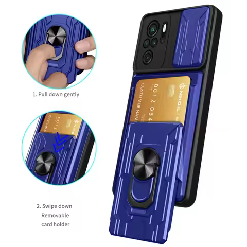 For Xiaomi Poco M5s Case Card Slot Camera Armor Phone Case For Poco M5s 4G PocoM5s 2022 M 5s 5 s Mag