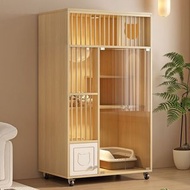 實木貓別墅 玻璃門自由門貓別墅 貓窩 貓屋貓龍 可訂製